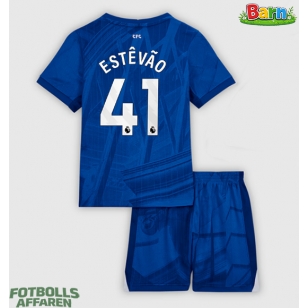 Chelsea Estevao Willian #41 Hemmaställ Barn 2025-26 Kortärmad (+ Korta byxor)